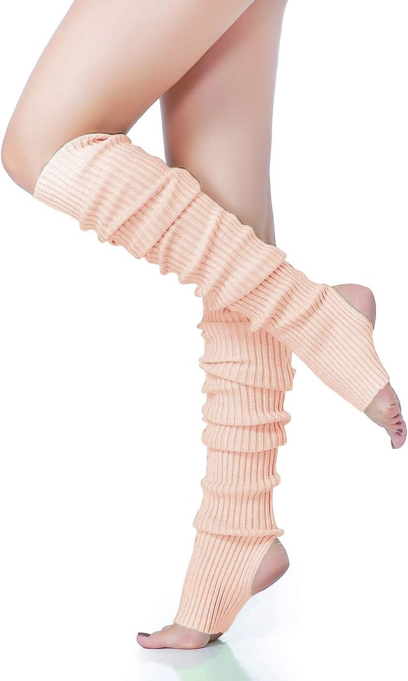 v28 Long Leg Warmer, Women’s Men 80s Party Ribbed Knit Dance Sports - Image 1